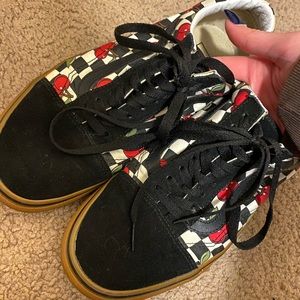 checkered cherry vans ! 🍒